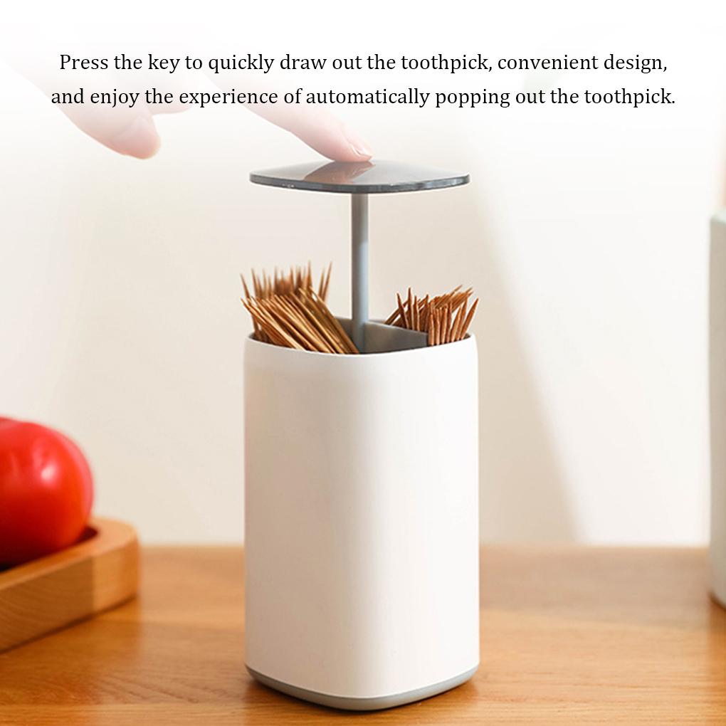 Toothpick Box Home Supplies Storage Case Multicolored Automatic Wheat Multifunctional Compact Size Toothpicks Holder