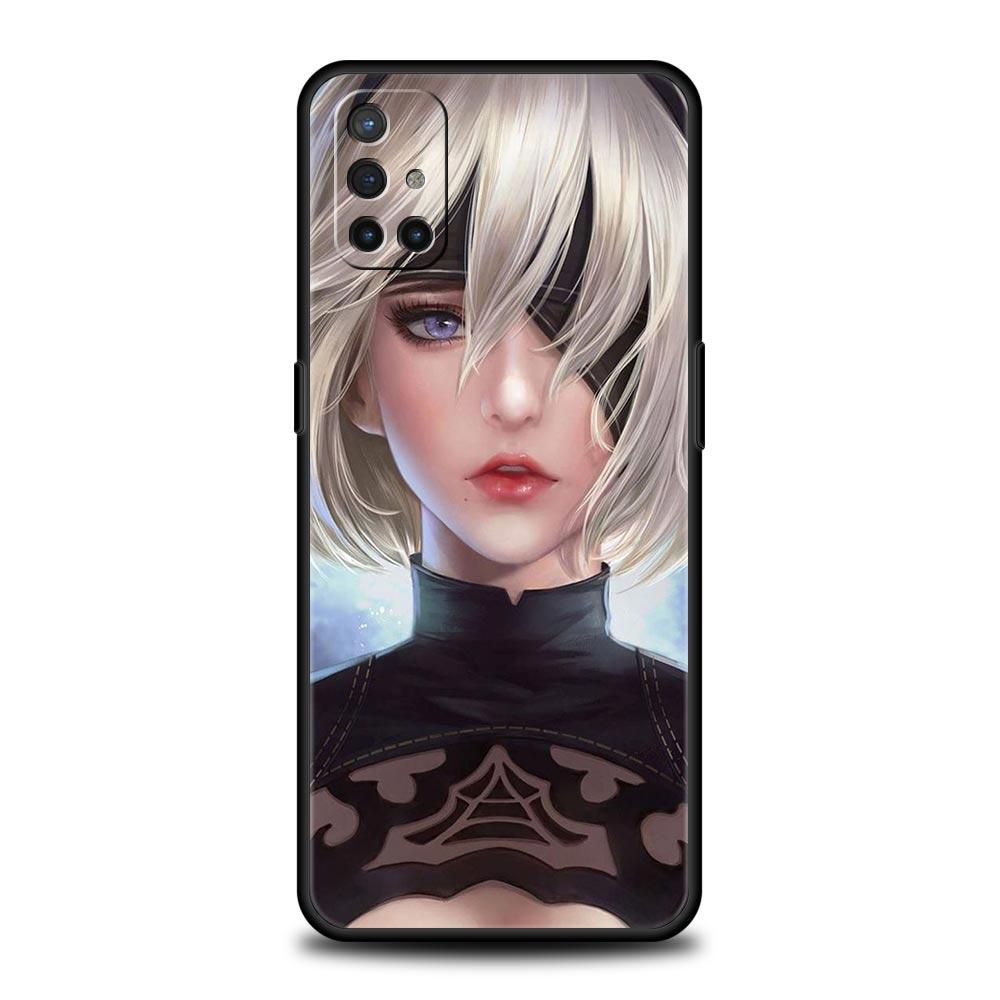 Nier Automata Cartoon For OnePlus 10 Pro 9 8T 8 Nord N10 7 7T 9R Phone Case For 1+ Nord 2T CE 2 N100 N200 Z 5G Soft Black Cover