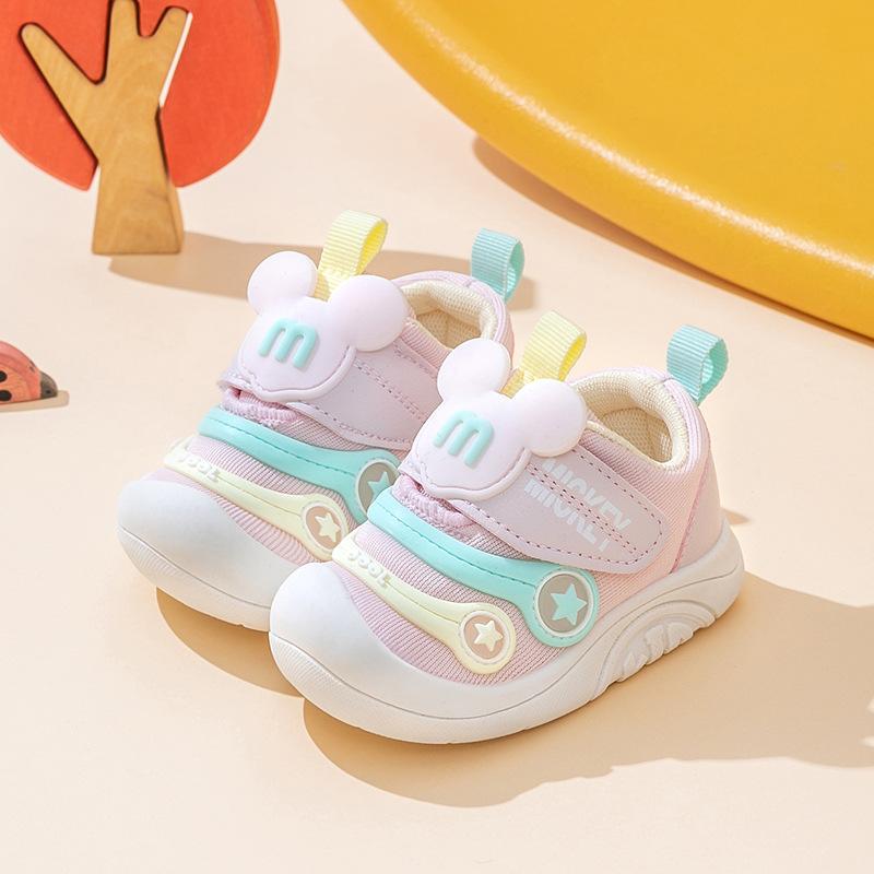 New Spring Autumn Lightweight Toddler Walking Shoes Cartoon Anti-Slip Stay-On Sports Sneakers for Baby Boys Girls