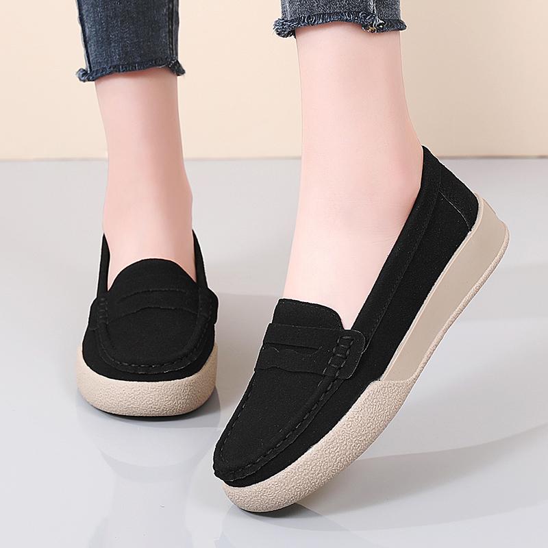Women's Loafers Leather Driving Moccasins Comfort Flats Casual Slip On Walking Minimalist Summer Breathable Shoes