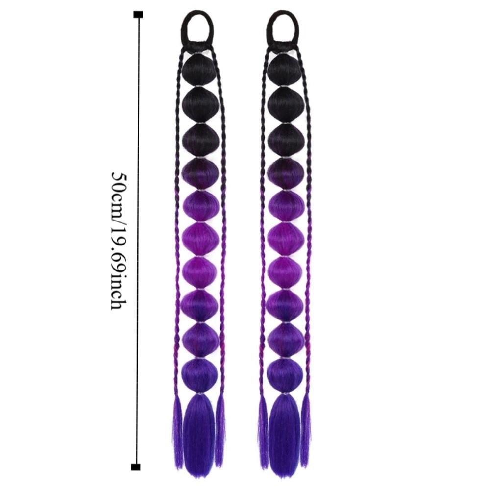 2Pcs Colorful Twist Braid Bulk Lantern Braid Braided Ponytails Natural Bubble Jumbo Braid for Women
