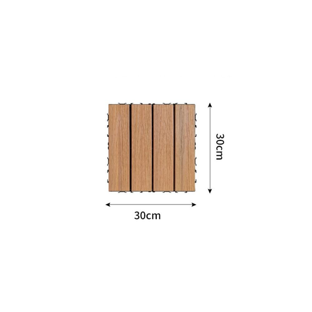 Interlock Wooden WPC Floor Hardwood Terrace Brick New Patio Deck Tiles  Landscaping