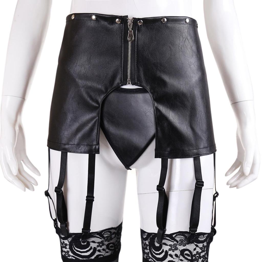 Pink PU Leather Chastity Pants Restraint Toys for Couples