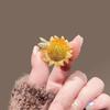 Japanese Lively Bee Sunflower Brooch: Trendy Women's Metal Corsage Pin