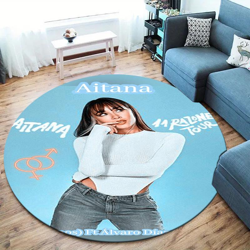 Aitana Round Area Rug,Carpet Rug for Living Room Bedroom Sofa Playroom Decor,Non-slip Floor Mat