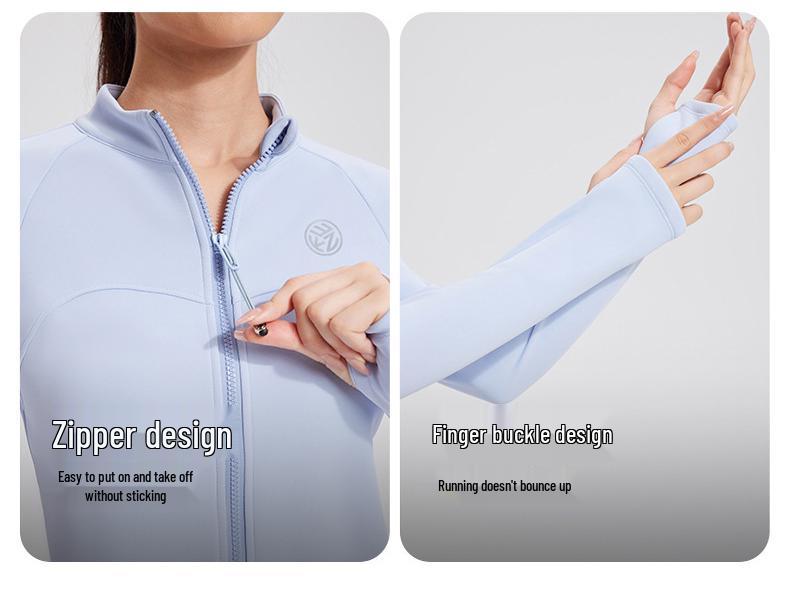 Women's Autumn & Winter Plus Velvet Sports Hoodie: Long Sleeve, Zip-Up, Outdoor Fitness, Quick-Dry, Slim Fit Yoga Jacket