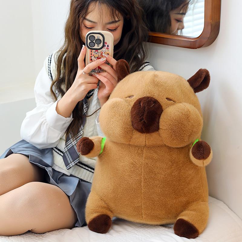 Capybara Toy Plush Turtle Backpack  Doll Childrens Birthday Gift Comfortable