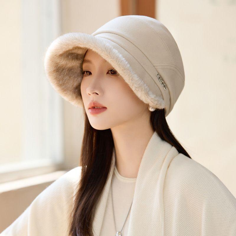 Fashion Winter Hat Women's Fleece Warm Cap Ear Protector Cold Versatile Plush Cap
