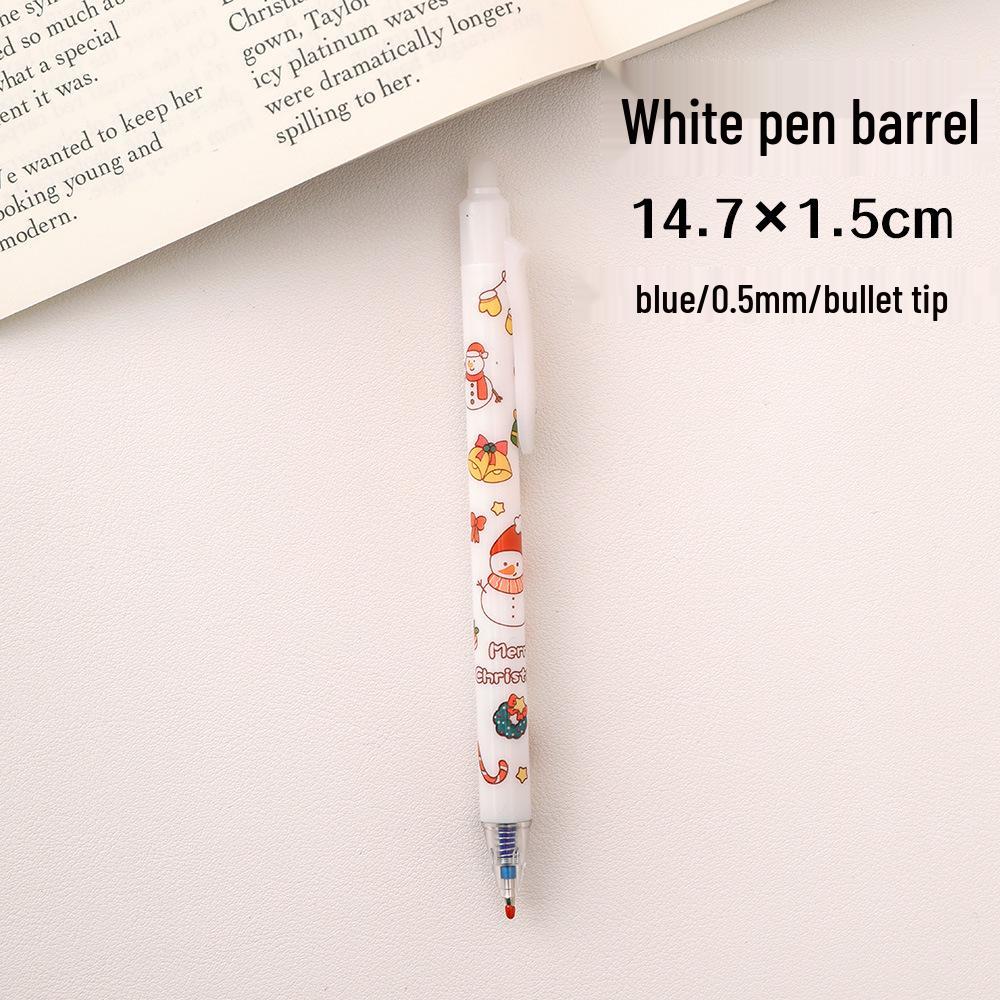 Bolígrafo Festivo Mágico Borrable de Punta Bala con Mecanismo de Pulsación – Regalo de Papelería Navideña para Estudiantes de Alto Valor