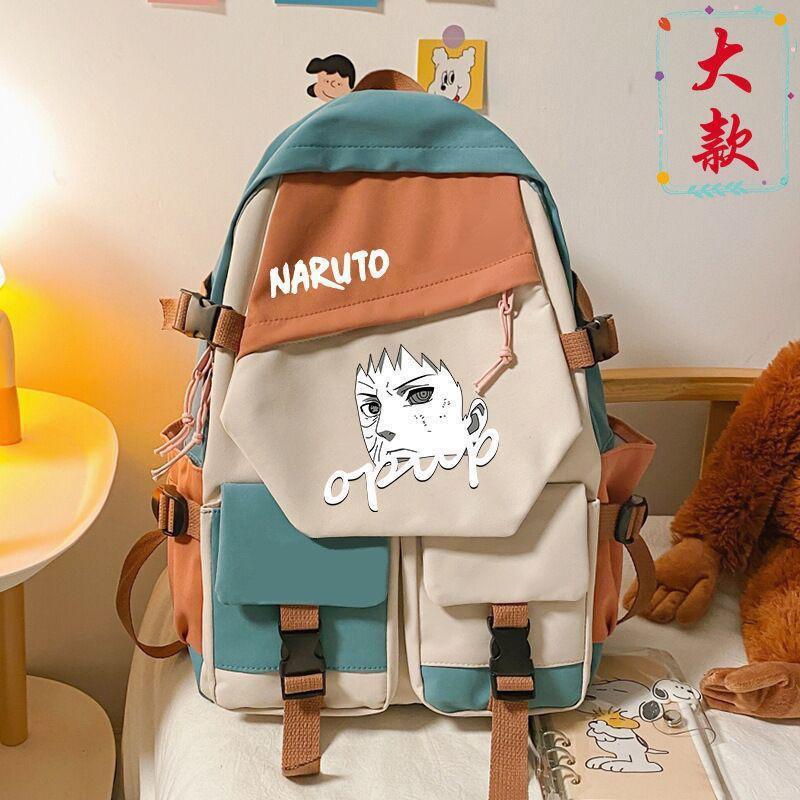 Anime-Themed Lightweight Backpack Teens Students 20-35L Capacity Fits 15-inch Laptop Nylon With Character Print Unisex