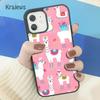 Cute Llama Alpaca Animals Cartoon Soft Phone Case Cover For IPhone 18 17 Air 16 15 14 plus 11 12 13 pro max coque Fundas