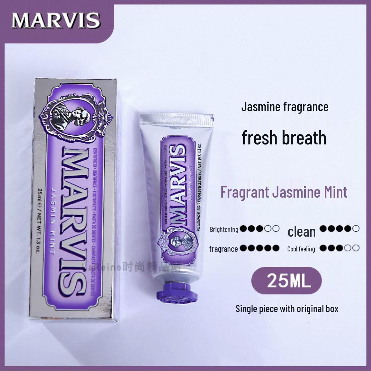 

Оригинальная итальянская зубная паста Marvis Mint для отбеливания и свежего дыхания - 85 мл с 25 мл сувенирной тубой