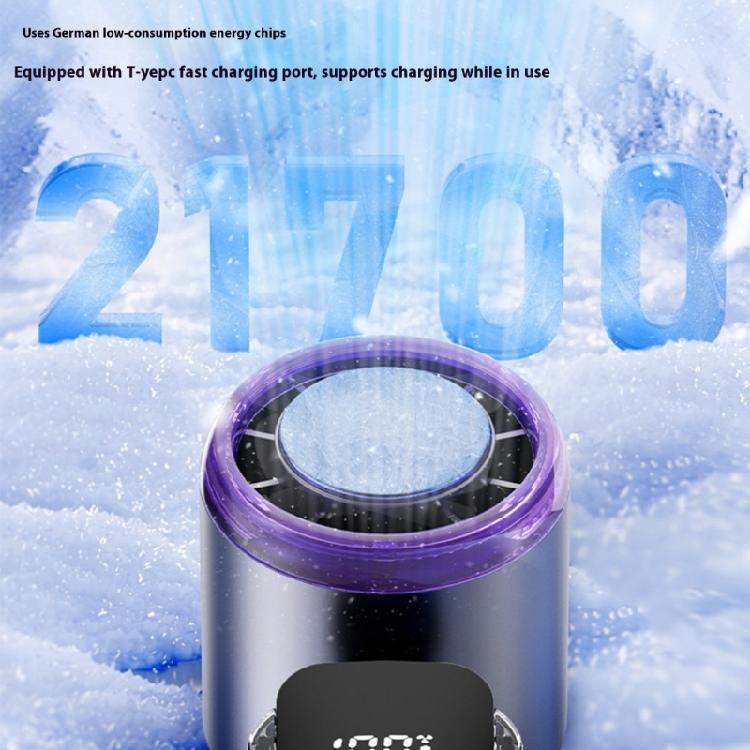 Foldable Portable Fan With Ice Ceramic Cooling 199 Wind Speeds Digital Display Quiet Operation For Home Travel Gift