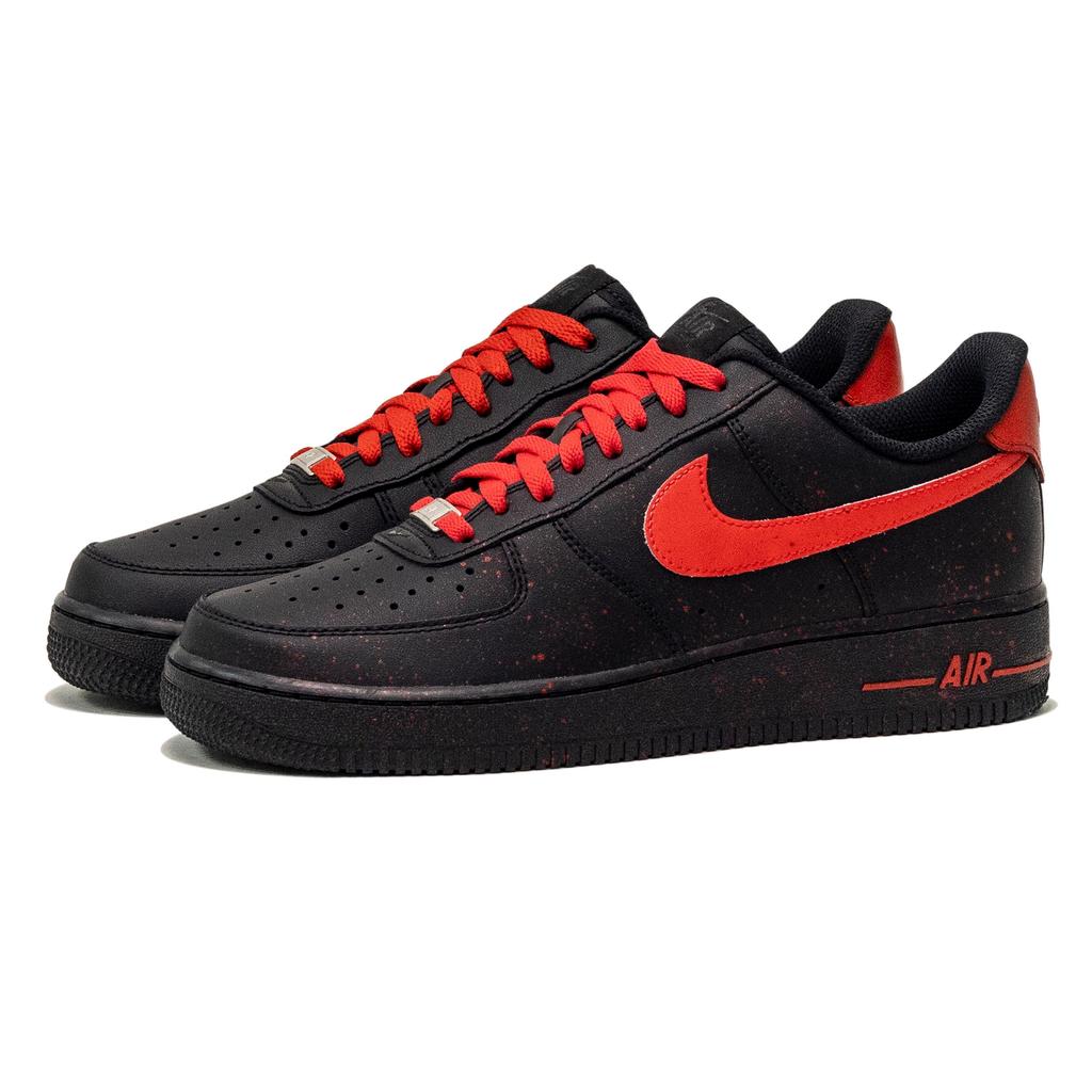 Nike Air Force 1 Crimson Flame Black Warrior, Teng Fei Manufacturing Skateboard Shoes Unisex Black Red CW2288-001(Team1347-)