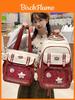College Style Nylon School Backpack With Design For Teens And Students