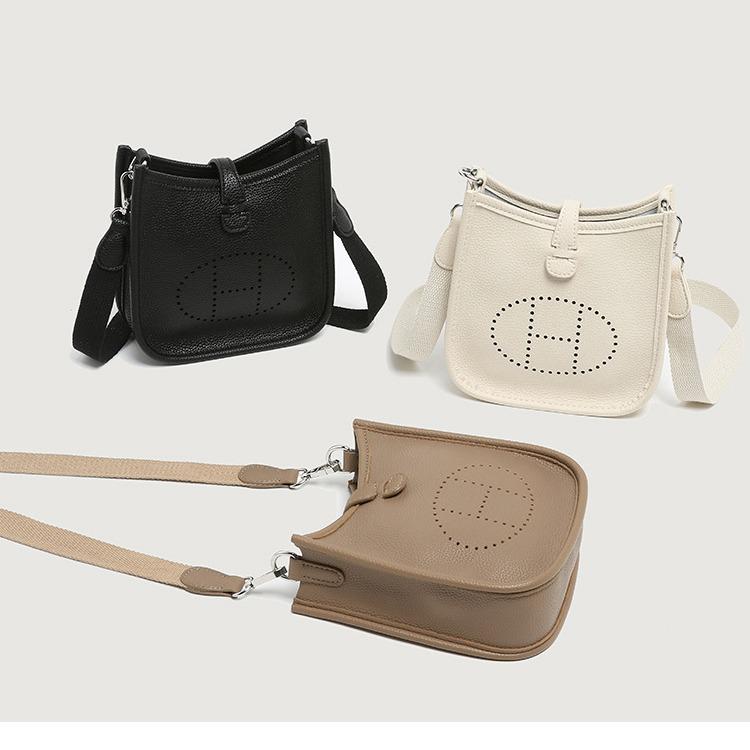 Evelyn Women's H-Letter Mini Shoulder Bag - Fashionable Hollow Design for Mobile Phone