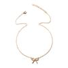 Bow Necklace European and American Jewelry Simple Fashion Pendant Women's Alloy Diamond Neck Chain Sweater Chain