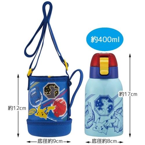 Skater Water Bottle 400ml Stainless Steel Pokemon Kids with Cover KSTCH4-A
