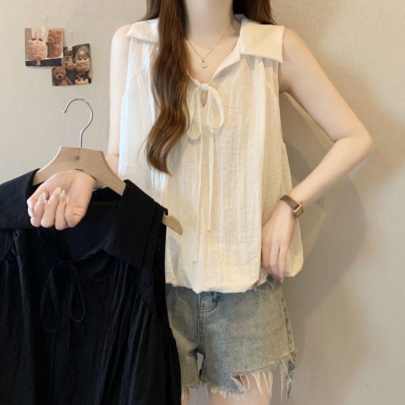 Summer Lace-Up Bud-Shaped Sleeveless Vest: Flattering, Slimming, and Trendy Women's Top