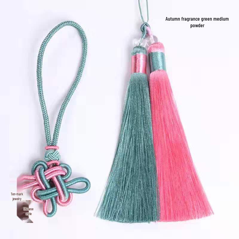 Pandantiv cu ciucure nod chinezesc bicolore pentru meșteșuguri DIY