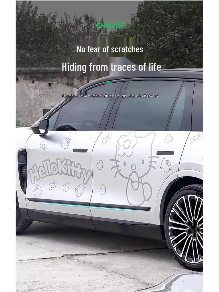 NIO L90 Fenster & Zierleisten Helle Streifen, Schwarz Abgedunkeltes Stoßstangen & Türkantenset