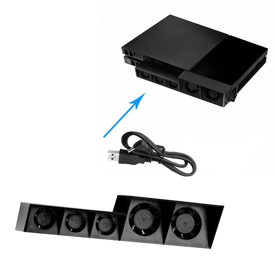 Video Game USB Cooling Fan Base for PS4 Consoles Accessories External Turbo Temperature Control for Playstation 4 Normal PS4