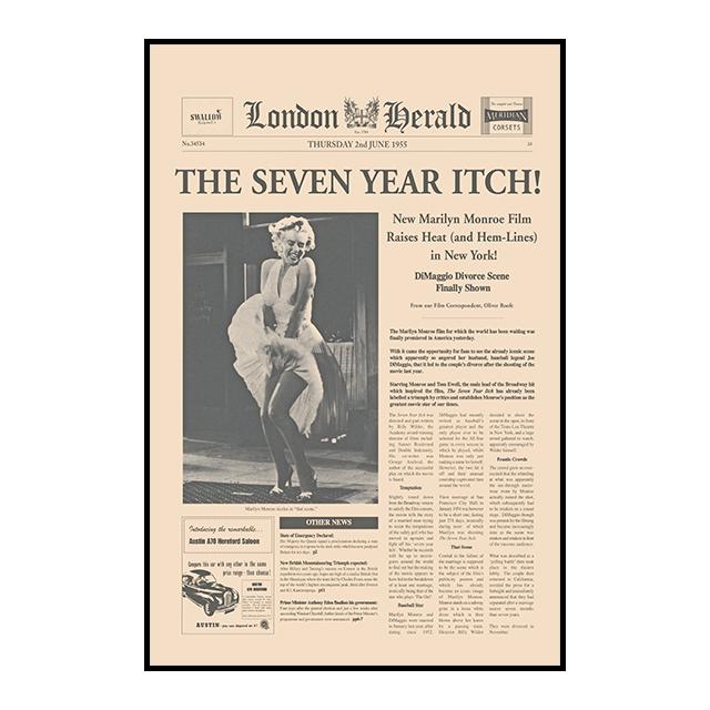 

Винтажные газетные фотографии Декорация Настенная роспись Ретро Постер Холст Картины и Принты Настенное искусство для гостиной для современного домашнего декора Без рамы 21*30cm No Frame