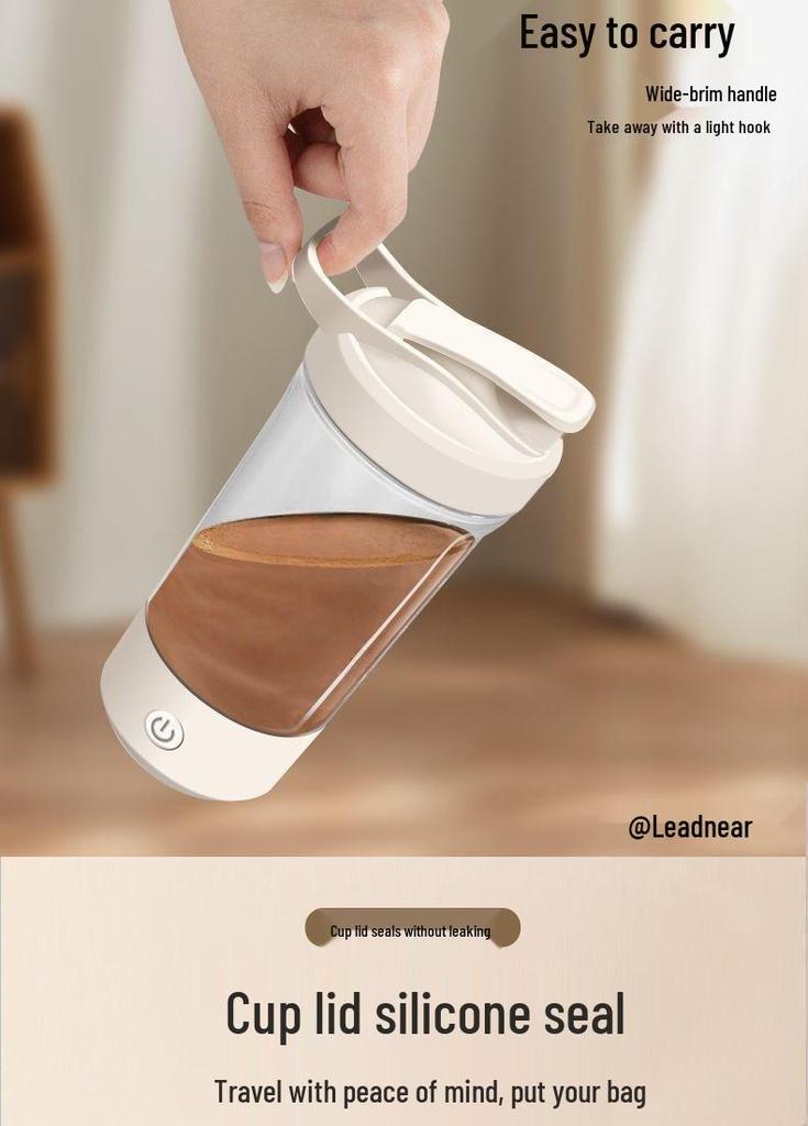 High-Temperature Resistant Automatic Mixing Shaker for Coffee and Milk Powder - Portable Cross-Border Souvenir