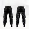 Men's Casual Pants, Black Drawstring Cargo Pants, Loose Pants, Straight American Overalls