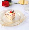 Gold Disposable Plastic Dinnerware Set: Plates, Cups, Knives, Forks, Spoons for Restaurants and Home Dining
