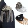 Decorative Shoulder Accents With Alloy Fringe For Dress Uniforms And Performances Costumes