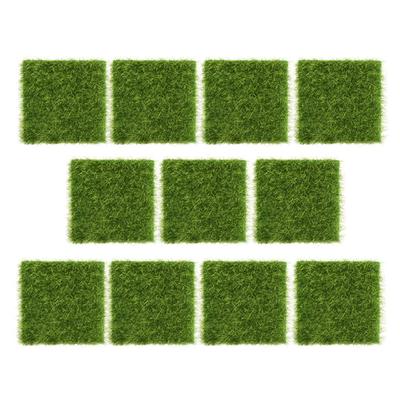 10 Peças Jardim Casa Artesanato de Plástico Micro Paisagem Ornamentos Relvado Simulado 7.5*7.5cm