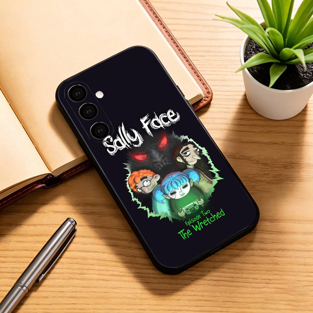 

Sally Face Sal Fisher Gothic Horror Phone Case For Samsung Galaxy A73,A72,A71,A70,A53,A52,A51,Others Soft Black Cover Samsung a21