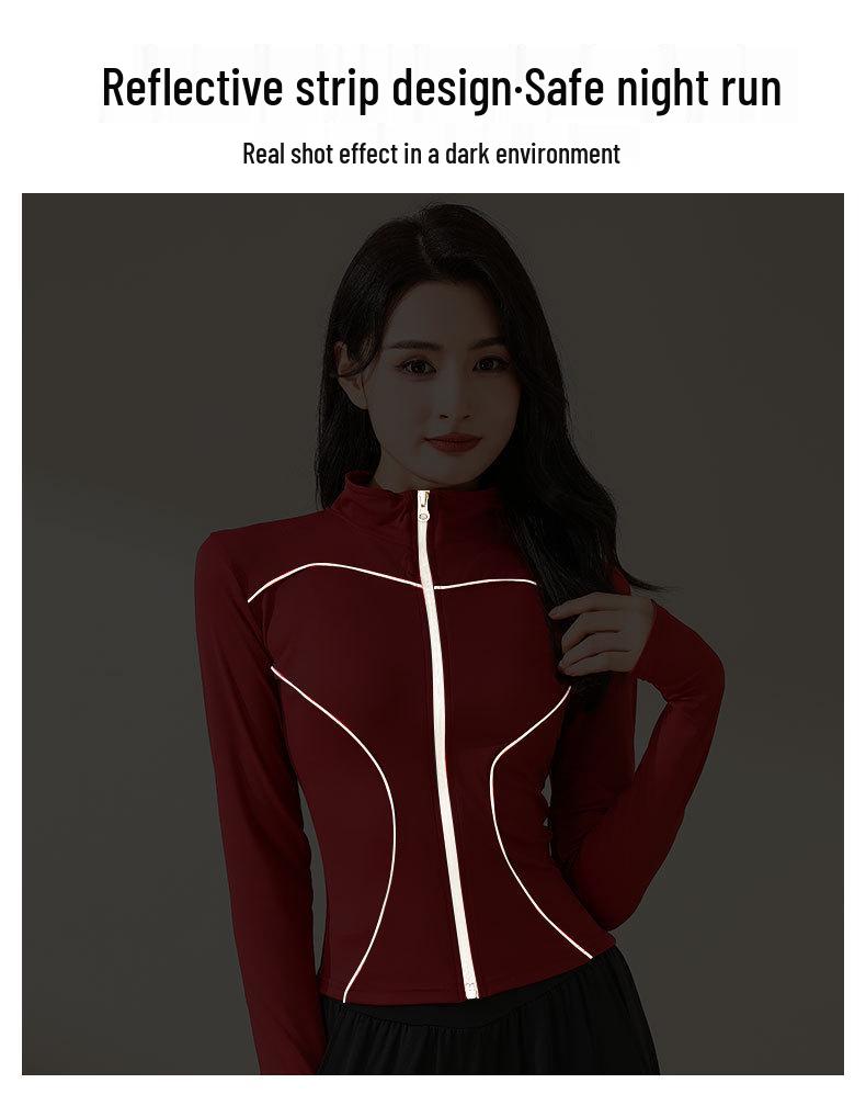 Women's Autumn Sportswear Set: Luminous Jacket, Skirt, Pants for Badminton, Tennis, Running, Yoga, Pilates, and Fitness.