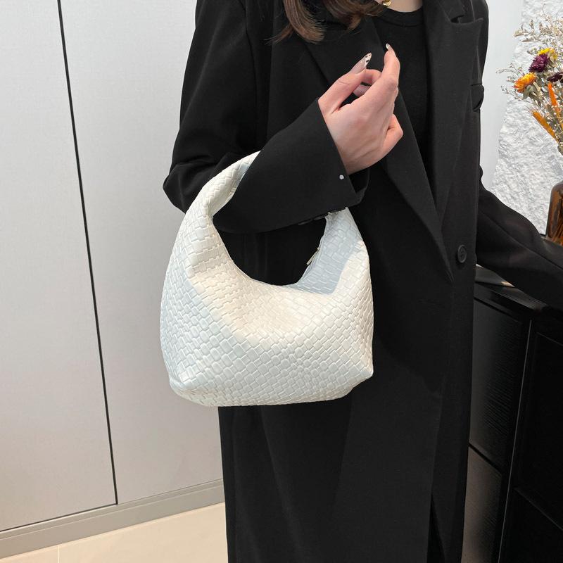 Moda PU Dokuma Çanta Kırmızı Cüzdan Koltuk Altı Çantası Modaya Uygun Hilal Cep Telefonu Cüzdanı ve Kadınlar İçin El Çantaları