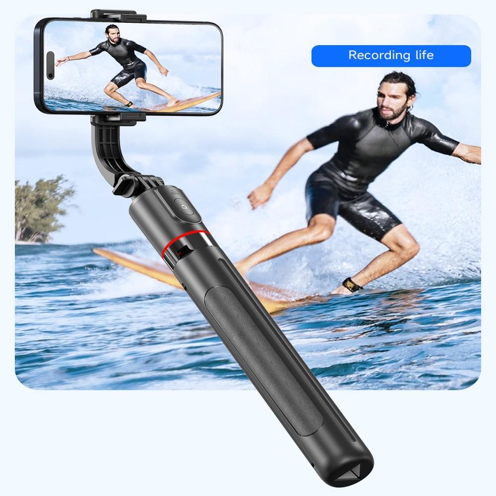 Gimbal Stabilizer Selfie Stick Tripod Gimbal 360 Rotation Following Shooting Mode with Light For iPhone Xiaomi Andriod phone