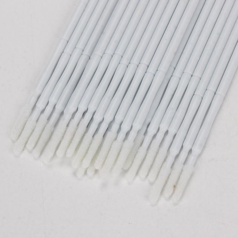 100pcs Long Head Cotton Swab Plastic Disposable Beauty Tool Eyelash Cleaning & Lash Removing Mascara Micro Brush
