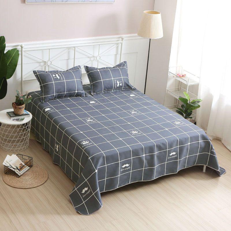 Flannel Cartoon Bed Sheet for Student Dormitory - Single/Double Bed, Free Shipping
