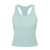 LU Women's American-Style Ribbed Yoga Tank Top with Bra Pads - New Summer Collection