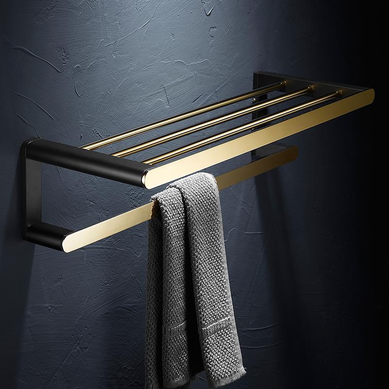 Bath Hardware Sets Gold Brushed Bath Cup&Tumbler Holders Europe Toilet Brush Holder Towel Bar Paper Holders Cloth Hook WF-25000