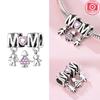 Pink Perfume Bottle Letter Luminous Firefly Tarot Card Jewellery Bead Copper Charm Bead Fits DoItYourself Bracelet