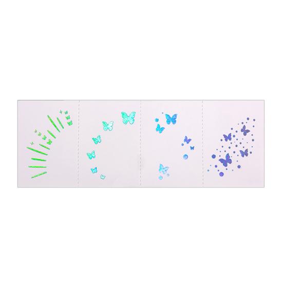 Temporary Tattoos Stickers, The Corner of The Eye Tattoos with Heart Star Pattern, Temporary Body Art Stickers for Adults Kids Party Use
