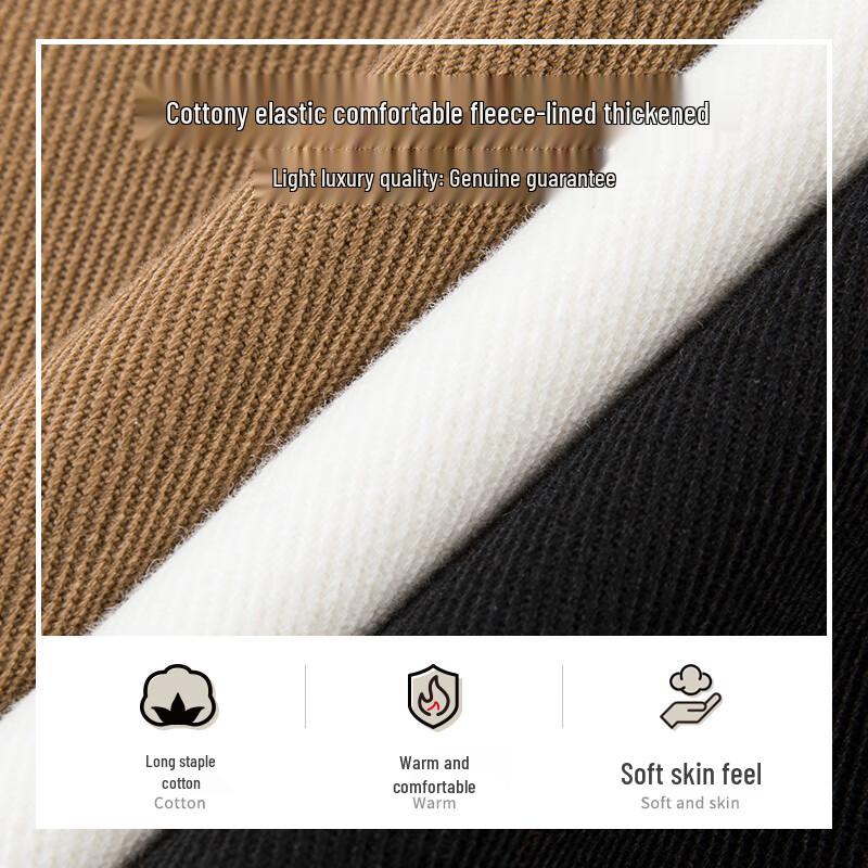 MONTAGUT Men's Fleece-Lined Straight-Leg Casual Pants