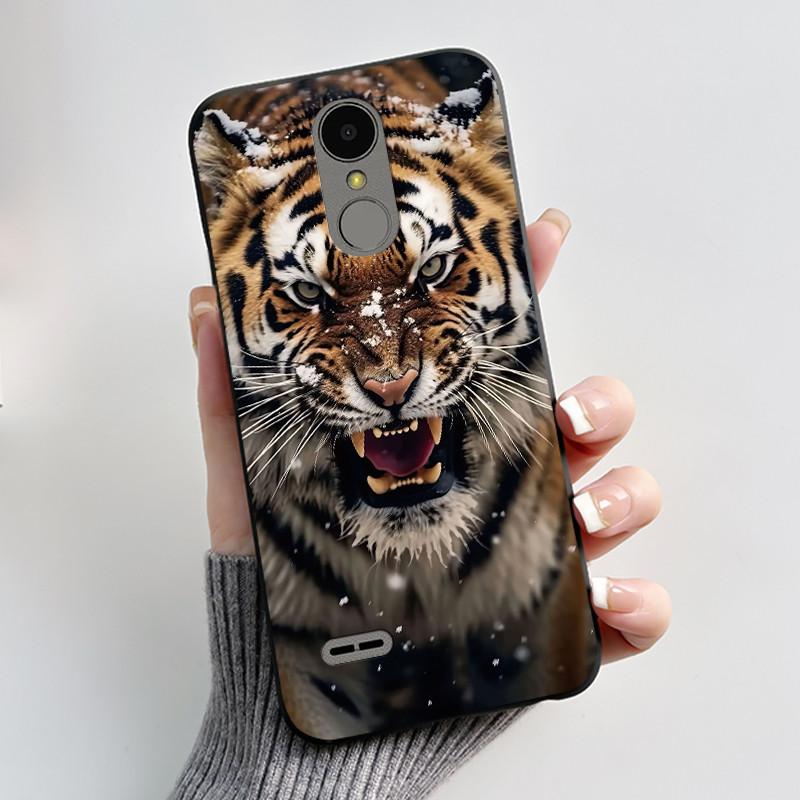 Casing For LG K4 2017 X230/LG K8 2017 X300 Slim Case Aesthetic Luxury Cute Cool Boys Girls Black Matte Soft Silicone Back Cover