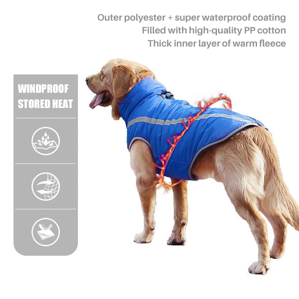 Warm Winter Dog Vest Windproof Reflective Dog Jacket for Puppy Warm Outdoor Dog Clothes Pet Vest Dog Clothing