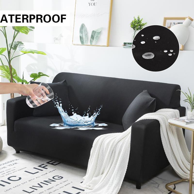 Waterproof Sofa Slipcover Stretch Couch Cover Pet Friendly Sofa Covers For Living Room Furniture Protector With Elastic Bottom