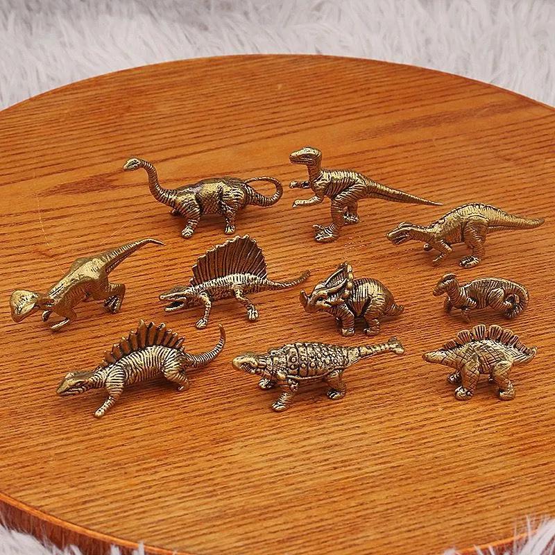 Dinosaur Small Retro Play Gift Desktop Decoration Small Dinosaur Metal Ornaments Crafts