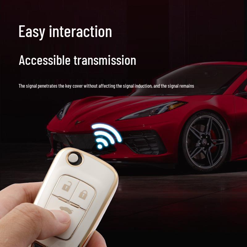 Gold-Trimmed Car Key Bag for 2020-2021 Buick Excelle & Chevrolet Cavalier