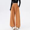 Women's High-Waisted Drawstring Wide-Leg Pants - Casual Loose Fit, Spring 2026
