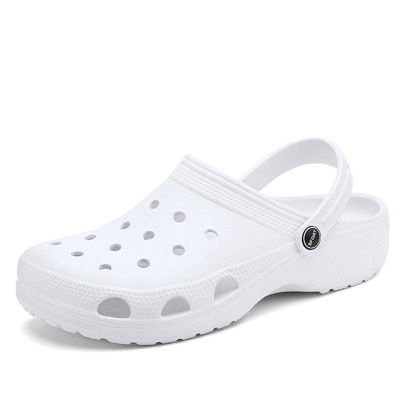 Men's and Women's Summer Garden Sandals - Solid Color Baotou Beach Shoes for Couples